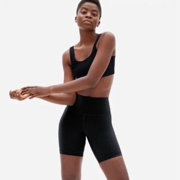 NEW Everlane Black The Perform Bike Short Size Small - Picture 1 of 6